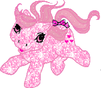 Pink sparkly pony