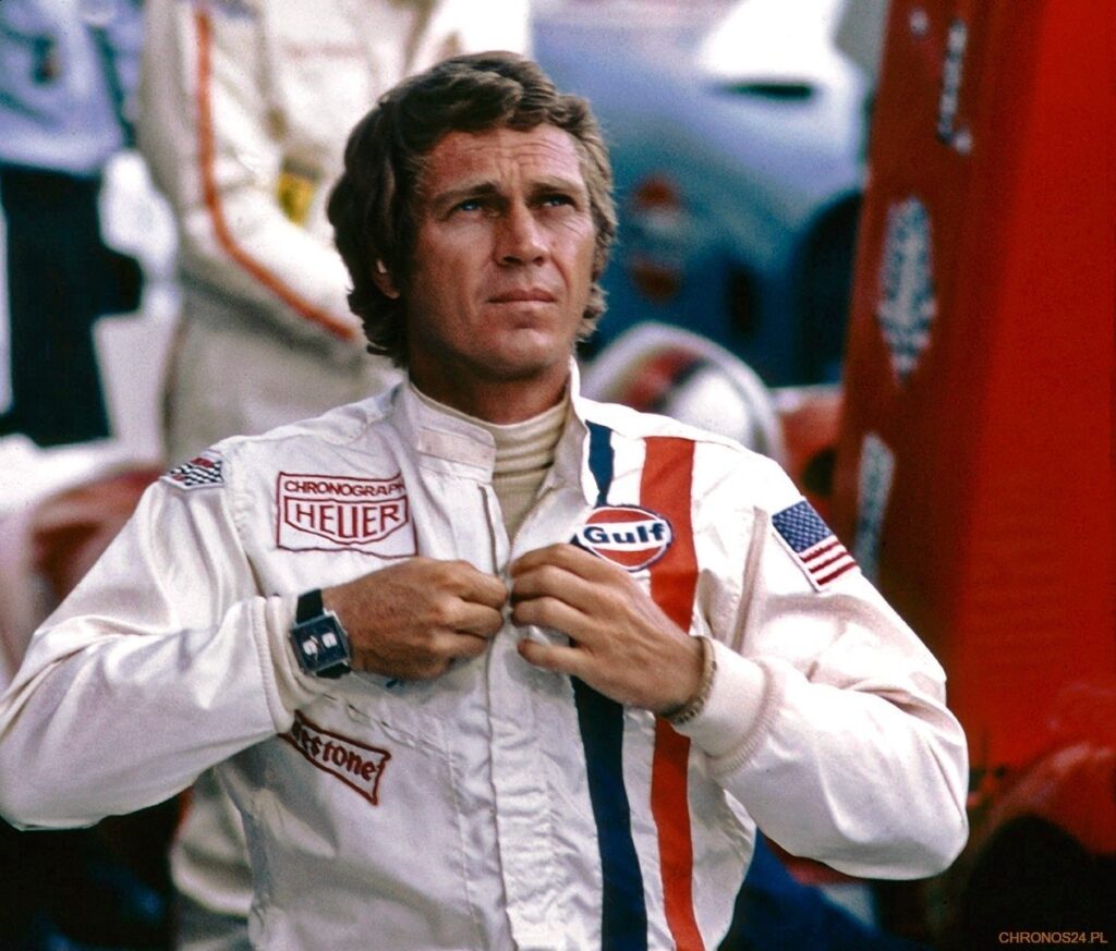 Steve McQueen wearing the TAG Heuer Monaco watch
